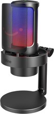 AmpliGame USB Gaming Condenser Microphone with RGB Control for PC picture
