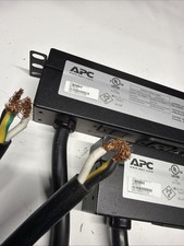 LOT OF 2 APC AP9570 Rack PDU, Basic, 1U, 30A, 208V, (4) C19s with Rack Mount picture