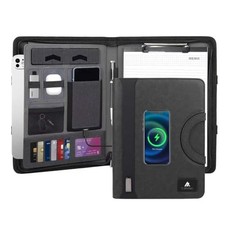 Premium Leather Padfolio,Portable Office,Business Portfolio Organizer | Black picture