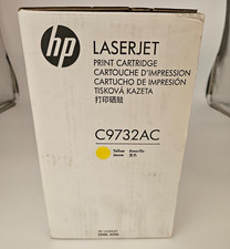 LOT of 2 NEW OEM/HP SEALED C9732AC Yellow LaserJet Printer Toner Cartridges picture