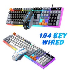 104 Key Wired LED RGB Gaming Keyboard & Mouse Combo, Mechanical Feeling picture