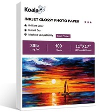 Koala Thin Inkjet Glossy Photo Printer Paper 11x17 30lb 100 Sheet Inkjet Printer picture