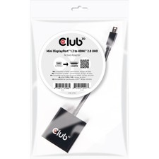 Club 3D Mini DisplayPortAndtrade; 1.2 to HDMIAndtrade; 2.0 UHD Active Adapter picture