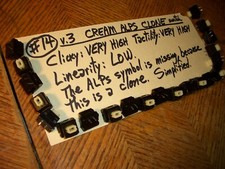 LOT-OF-5:   HIGH-CLICKY, HIGH-TACTILE   ALPS-STYLE  SWITCHES  #14:    $9.50 +S/H picture