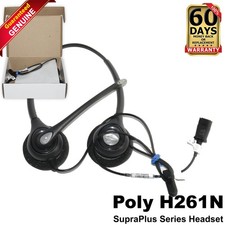 Poly SupraPlus H261N Stereo Binaural Wired Headset QD Noise Cancel Mic 7S444AA picture