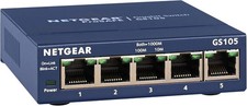 NETGEAR 5 Port Gigabit Ethernet Unmanaged Switch GS105NA Desktop Wall Mount Blue picture