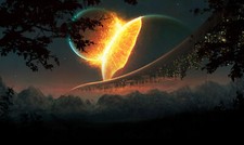 Landscape science fiction space planet art apocalyptic Custom Gaming Mat Desk picture