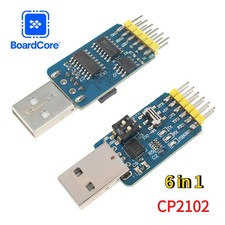 1PCS CP2102 USB to TTL/RS485/RS232 Module 6-in-1 Serial Adapter 3.3V/5V Level picture