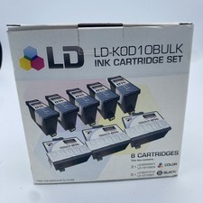 Kodak LD-KOD10 Ink Cartridge Bulk Set 8 Cartridges- 3 Color - 5 Black picture