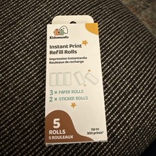 Kidamento Instant Print Refill Rolls x 3 Paper Rolls x 2 Sticker  Rolls = qty 5 picture