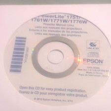 Epson PowerLite 1751/1761W/1771W/1776W Utility Suites CD ONLY CPD-36689 picture