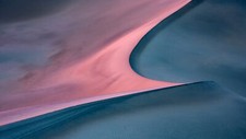 Landscape nature desert dunes sand wavy lines minimalism Custom Gaming Mat Desk picture