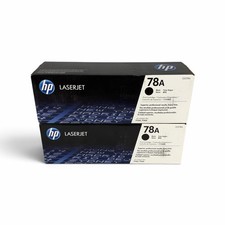 HP 78A CE278A Black Toner Cartridge Genuine OEM Lot of 2 New Sealed P1566 P1606 picture