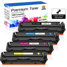4PK W2180A Color Toner For HP Pro 3201dw MFP 3301fdw 3301sdw 3301cdw - NO CHIP picture