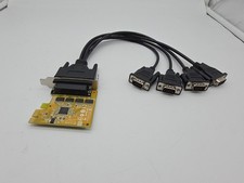 PCI E To 4 Port RS232 Serial Port DB9 Adapter Converter Card SATA Power Supply picture