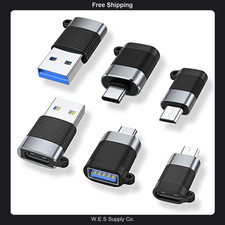 USB C Adapter 6 Pack Micro USB Male to USB C Female and USB A to USB C picture