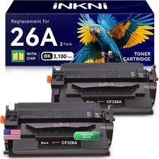 InkNI Compatible 26A Toner Cartridge For HP 26A 26X CF226A CF226X, Black picture