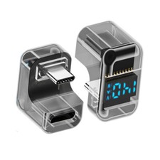 Cablecy 140W Type-C Smart LED Display USB-C Male to Female Extension Adapter picture