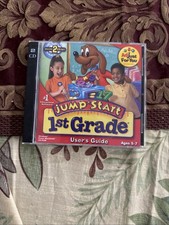 JumpStart 1st Grade 2.0 Deluxe 2-Disc PC CD learn money phonics reading math picture