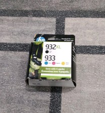 Genuine HP 932XL/933 Ink Cartridge 4 Pack Black/Color N9H62FN Sealed Nov/2024C picture