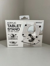 Vivitar Acrylic Tablet Stand 360 Rotating Holder for iPad Kindle Universal CLEAR picture