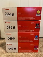 Genuine OEM Canon 069H High Yield Toner Set Black Cyan Magenta Yellow New picture