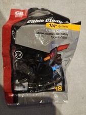 (18-Pk) Gardner Bender Cable Clamps Plastic Black 1/4