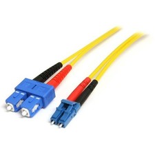 StarTech 10M Single-Mode Duplex 9/125 LSZH Fiber Optic Cable - LC/SC picture