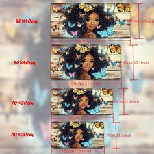 1pc Black girl wooden butterfly Printing Large Mousepad, Keyboard Gaming Acces picture