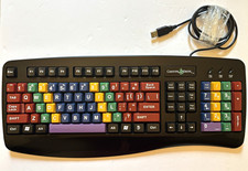 Chester Creek LessonBoard USB Wired Rainbow Large Key Keyboard Numpad picture