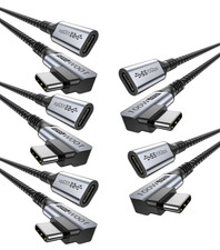 USB C Extension Cable 6FT 5-Pack, Right Angle(100W/10Gbps/4K@60Hz) picture