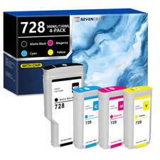 728 Ink Cartridges 4-Pack (300ml Matte Black / 130ml Cyan/Magenta/Yellow) picture