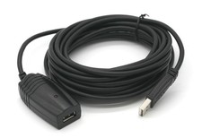 USB 2.0 Active Extension Cable Shielded Type A Male to A Female 16FT Black LED picture