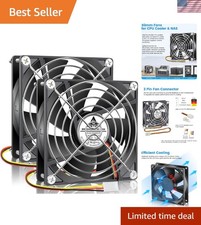 Versatile 92mm Brushless Fan Set - 12V DC, Easy Installation for Various Devices picture