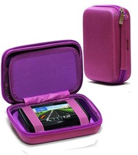 Navitech Purple Hard GPS Case For Tomtom Motorcycle Sat Nav Rider 50, 4.3