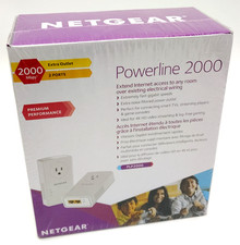 NETGEAR PLP2000 Powerline Adapter 2000Mbps PACK OF TWO (2) New & Sealed picture