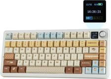 X Aula F75 MAX Wireless Mechanical Keyboard with TFT Screen and Knob, Gasket Key picture