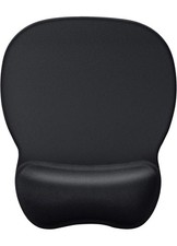 MROCO Ergonomic Gel Wrist Rest Mouse Pad Non-Slip Plain Black Lycra Rubber picture