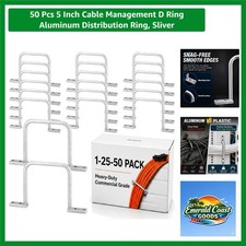 Durable 5-Inch Aluminum D Ring Set: 50 Pcs for Secure and Clean Cable Management picture