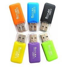 VizGiz 6 Pack Micro SD Card Reader SDXC TF USB 2.0 T-Flash MicroSD Multicolor picture