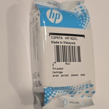 HP 62XL Tri-Color Inkjet Ink Cartridge, Genuine/Original, C2P07A picture