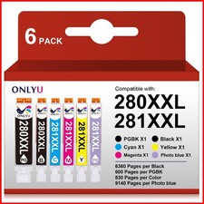 ONLYU Ink Cartridge for Canon PGI-280XXL CLI-281XXL Pixma TS9120 TS8320 (6 Pack) picture