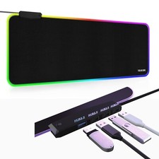 RGB Large Gaming Mouse Pad with 4Port USB Hub and 13Lighting Modes, Computer ... picture