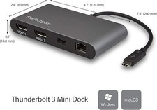 StarTech Thunderbolt 3 Dual 4K DisplayPort Powered Docking Station  TB3DKM2DPL picture