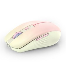 RAPIQUE Bluetooth Wireless Mouse, Rechargeable Gradient Khaki to Pink picture