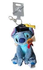 2026 Disney Parks Lilo & Stitch Graduation Mini Plush Keychain Bag Charm picture