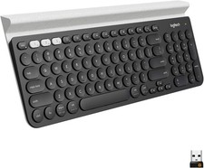Logitech K780 Multi-Device Wireless Keyboard with Built-in Cradle, Speckles picture