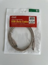 QVS USB 2.0 High-Speed USB Data Cable A to B 6ft Printer Cable picture