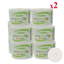 1000 Pcs Ridata DVD-R 16X 4.7GB White Inkjet Hub Printable Blank Recordable Disc picture
