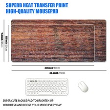 1 XXL Extra Large Vintage Red Brick Wall Texture Mouse Pad, Distressed Industr picture